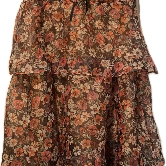 Lost & Wander Women’s Floral Ruffle Tiered  Botanique Midi Dress NEW size 12 - Picture 4 of 16
